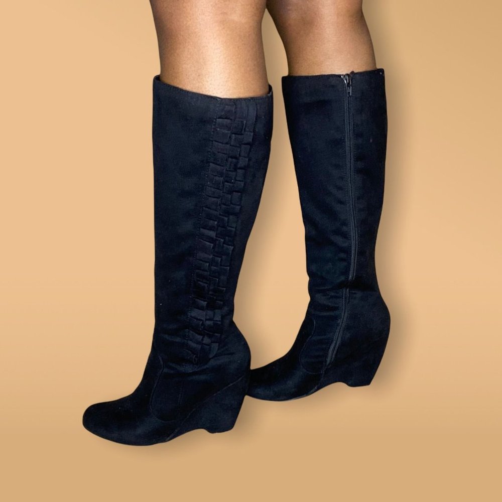Worthington Black Ankle Wedges
